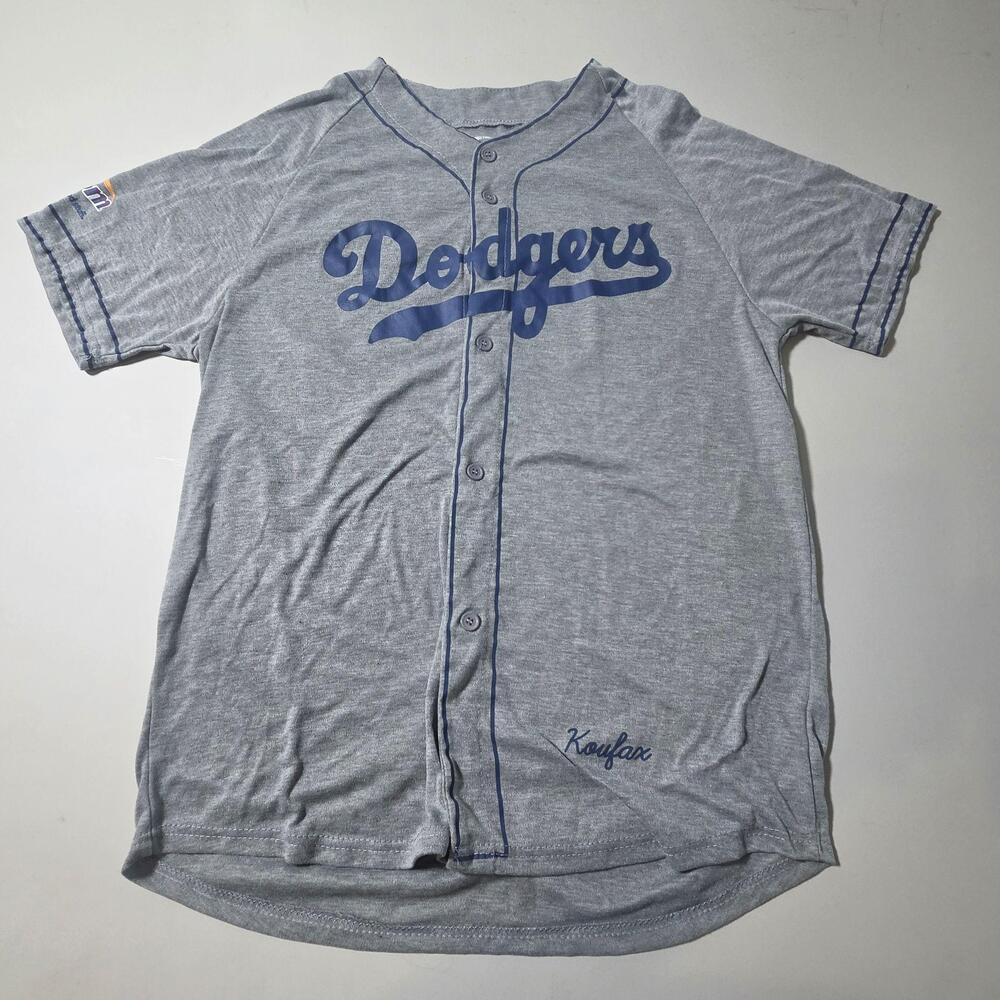 Los Angeles Dodgers Baseball Jersey Mens XL Gray Sandy Koufax MLB Dodger Stadium
